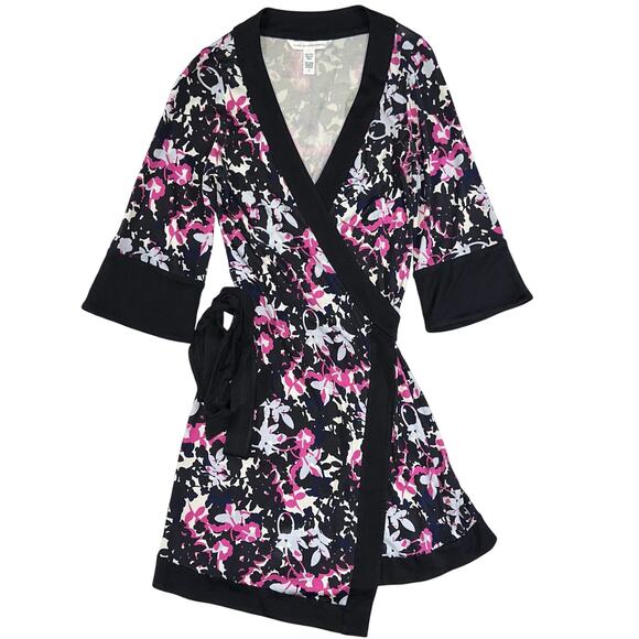 Diane Von Furstenberg Renny Silk Floral Wrap Dress Size 6 - Picture 1 of 15